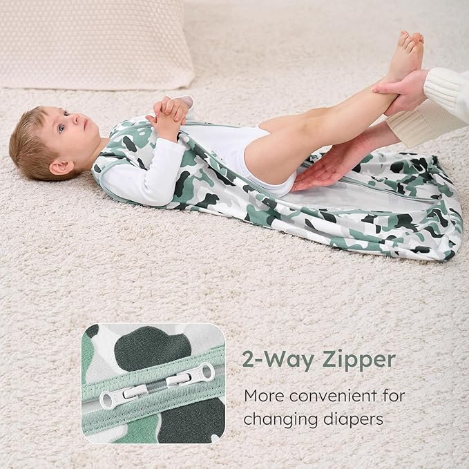 Yoofoss Baby Sleep Sack 6-12 Months Baby Wearable Blanket 100% Cotton 2-Way Zipper TOG 0.5 Toddler Sleeping Sack 3 Pack, Lightweight Sleep Sacks for Babies(Medium)