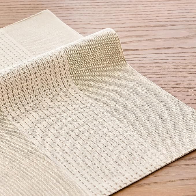 Wracra Linen Placemats, 12 x 18 Inch Set of 4 Placemats, Farmhouse Macrame - Image 3