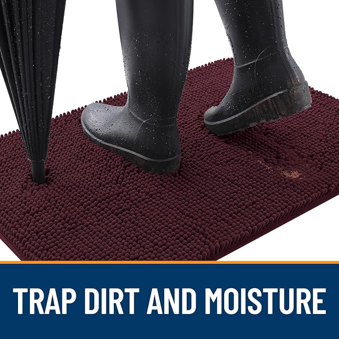 OLANLY Dog Door Mat for Muddy Paws 40x32, Absorbs Moisture and Dirt, Absorbent - Image 2