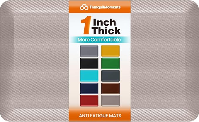 Kitchen Mats for Floor, 1 Inch Extra-Thick Kitchen Rugs, Non-Slip & Waterproof by Unknown