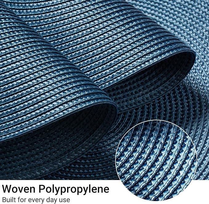 FunWheat Round Braided Placemats Set of 4 Table Mats - Image 4