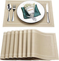 Placemats Set of 8, Vinyl PVC Heat Resistant Washable Placemats Set, Non Slip by BxzanDya-LifeSmartMaker