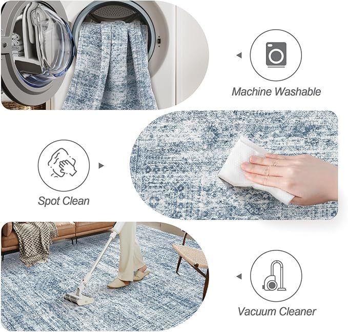 Soalmost Washable Area Rug 8x10, Large Soft Rugs - Image 4