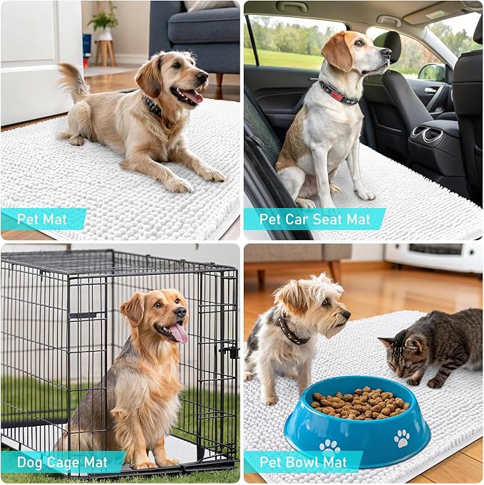 OLANLY Dog Door Mat for Muddy Paws 70x32, Absorbs Moisture and Dirt, Absorbent - Image 7