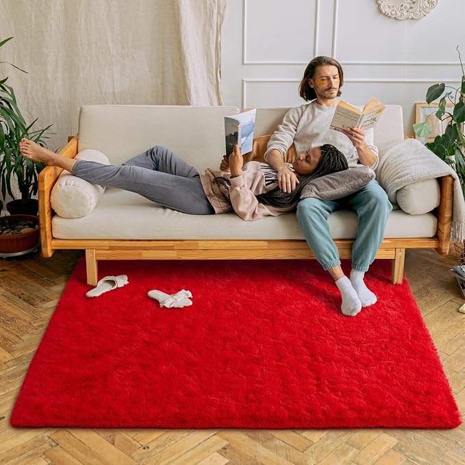 Chicrug Soft Area Rugs for Bedroom Living Room Plush Fluffy Rug 4x6 Feet - Image 3