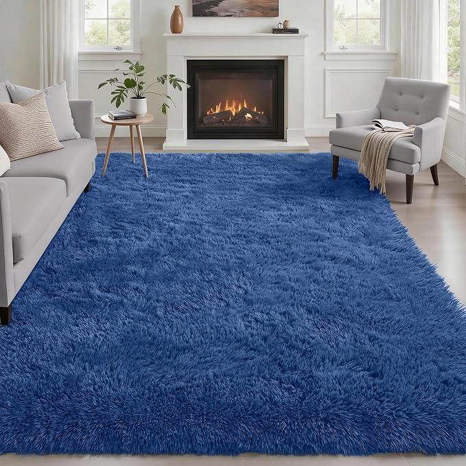 6x9 Area Rugs for Living Room Bedroom: Ultra Soft Fluffy Shag Rug Upgrade by Luxturiy