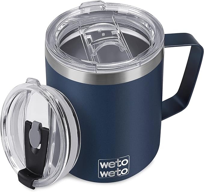 WETOWETO 14 oz Coffee Mug, Vacuum Insulated Camping Mug by Wetoweto