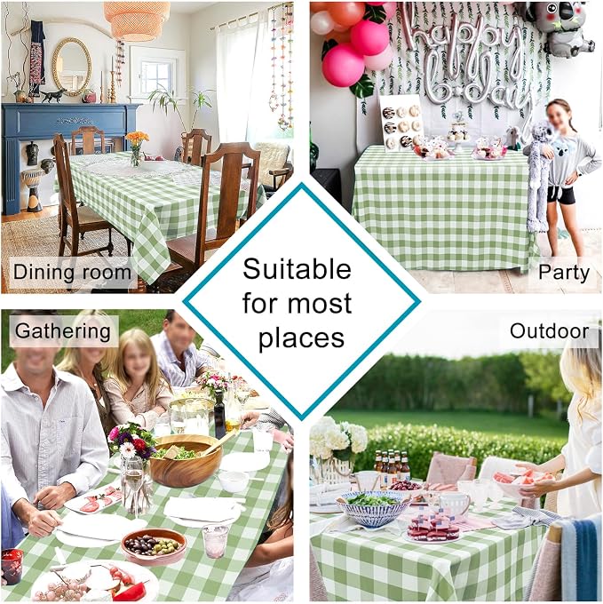 Checkered Square Tablecloth - Image 2