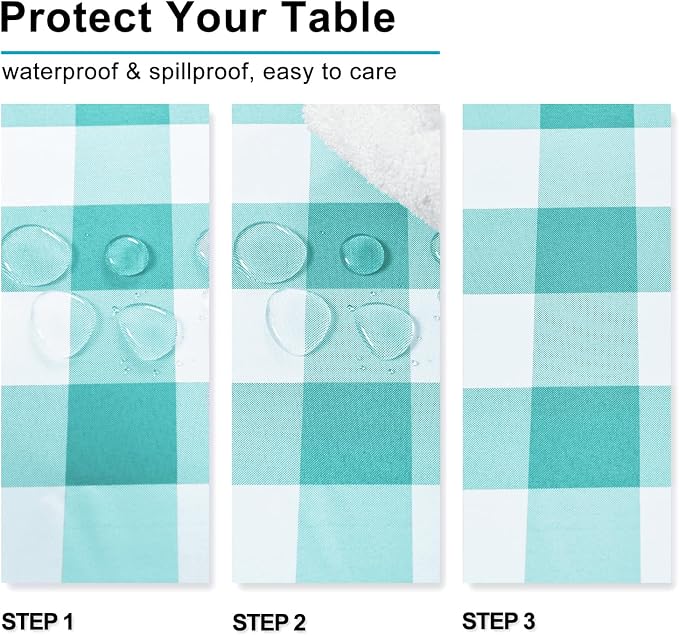 60 x 84 Inch Checkered Tablecloth Rectangle - Image 3