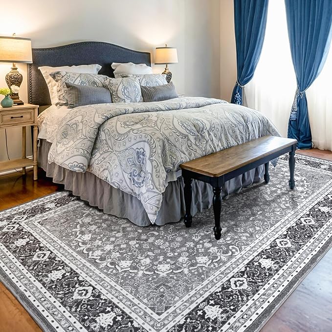 Lessymo Area Rugs 9x12 Living Room- Large Area Rug Machine Washable Area Rug - Image 3