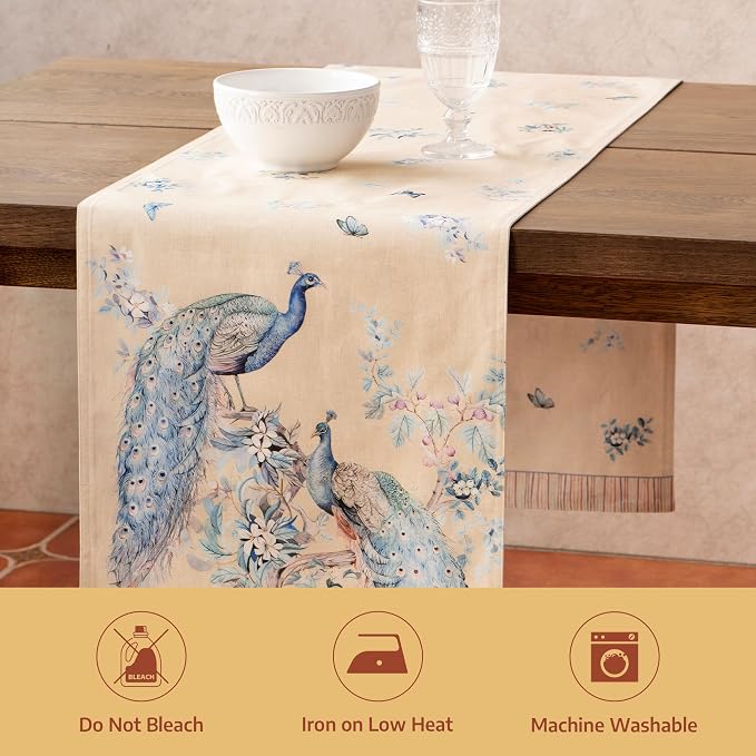 Maison d' Hermine Table Runner 100% Combed Cotton 14.5"x108" | Table Runners - Image 8