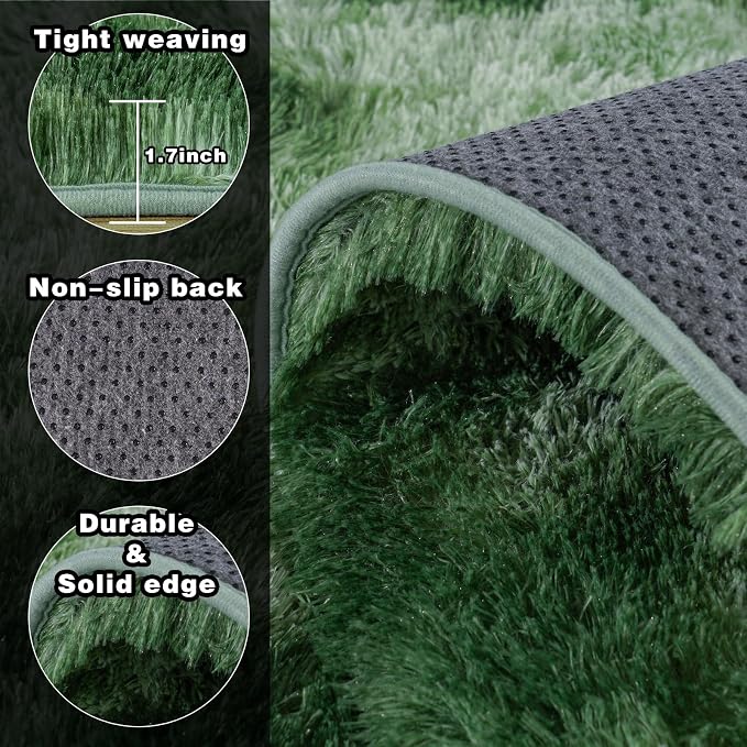 Area Rugs for Living Room 6x9, Ultra Soft Fluffy Rug for Bedroom, Modern Shaggy - Image 5