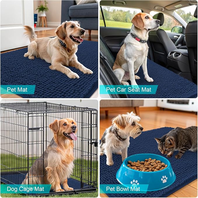 OLANLY Dog Door Mat for Muddy Paws 44x32, Absorbs Moisture and Dirt, Absorbent - Image 7