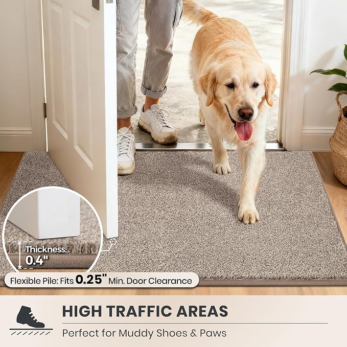 PURRUGS Easy Care Area Rug 4.5ft x 7ft, Non-Slip Washable Entryway Rug - Image 6