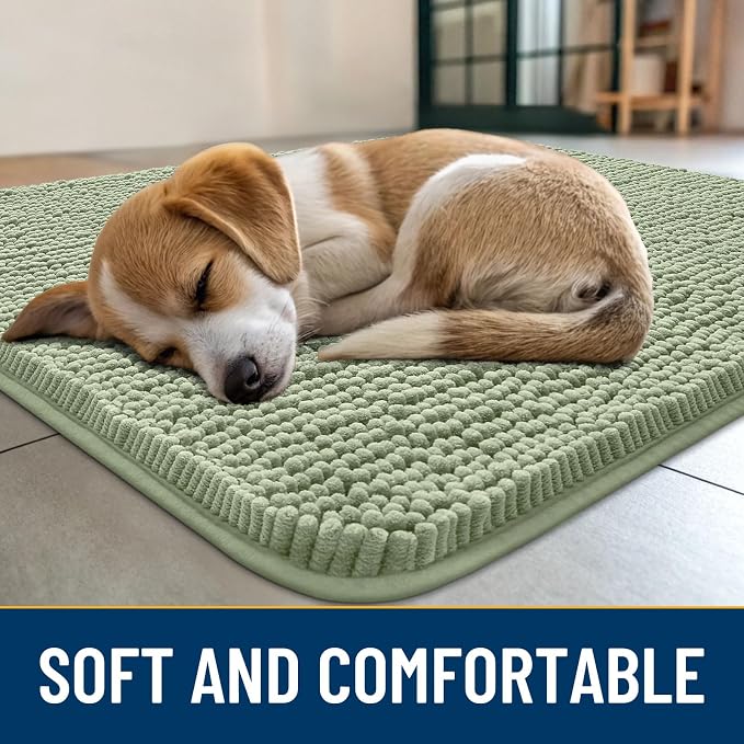 Smiry Dog Door Mat for Muddy Paws 70x24, Absorbent Dirt Trapper, Non-Slip - Image 2