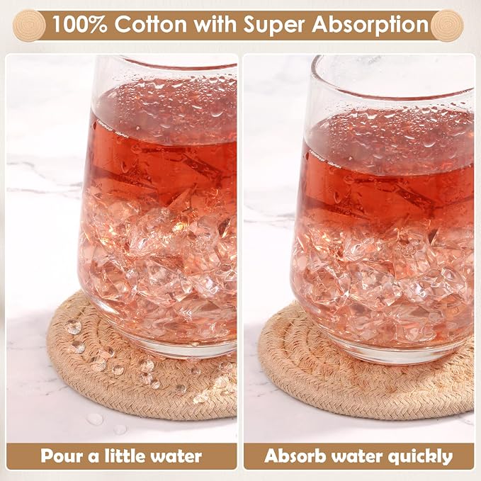 8 Pack Absorbent Coasters with Holder, 4 Colors Minimalist Home Decor, 4.3 - Image 4