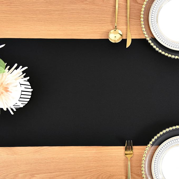 Farmhouse Black Table Runner Dining Table Runners 48 Inches Long Coffee Table - Image 8