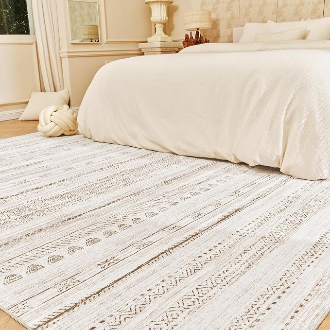 9x12 Area Rugs for Living Room Machine Washable Rug Distressed Indoor Carpet by Tchdio