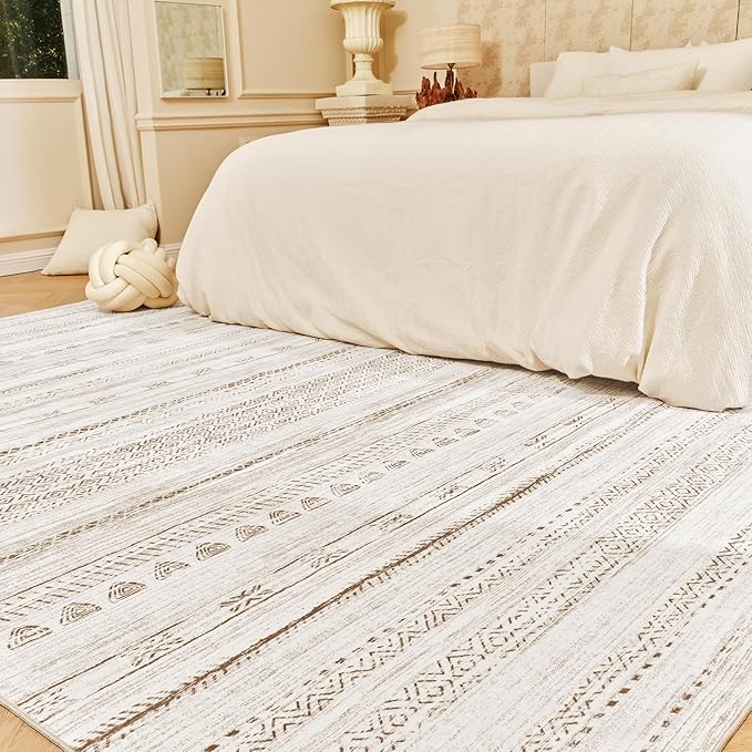 5x7 Large Area Rugs for Living Room Machine Washable Rug Distressed Indoor by Tchdio