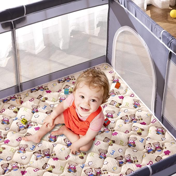 Baby Play Mat - 79" X 63",Premium Thicker Foam One-Piece Crawling Mat, Machine Washable, Extra Large Anti-Slip Activity Playmat for Babies, Toddlers & Infants