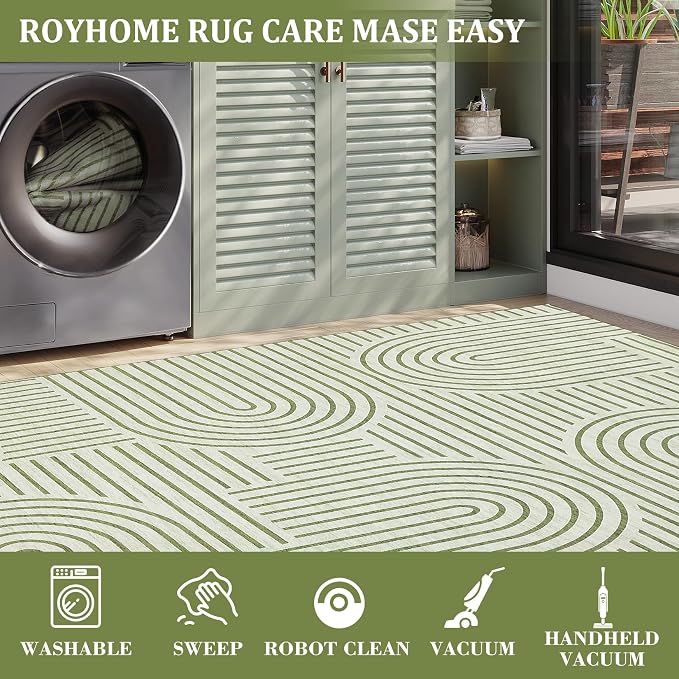 ROYHOME Washable Rug 6x9 Area Rugs - Image 6