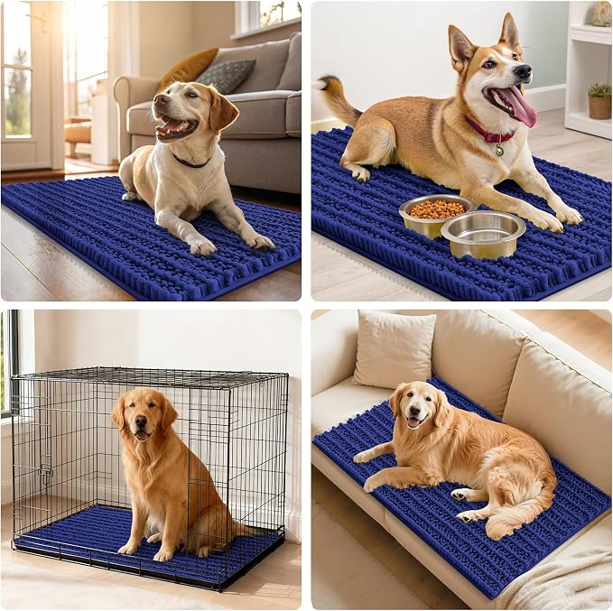 Smiry Dog Door Mat for Muddy Paws 24x16, Absorbent Dirt Trapper, Non-Slip - Image 7