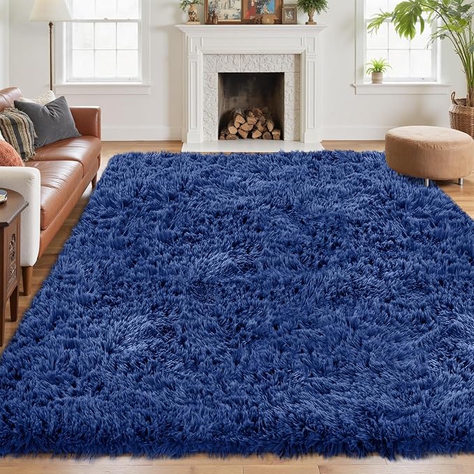 6x9 Area Rug for Living Room: Ultra Soft Fluffy Rug Modern Large Thicked Shag by Oriannal