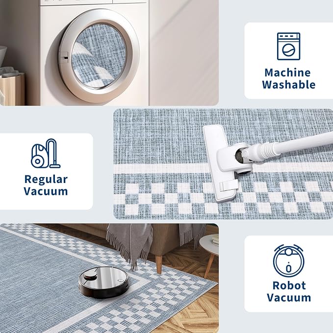 Rug Runners for Hallways 2x8 Washable Kitchen Runner Rug Non Slip Low Pile - Image 5