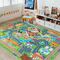 Car Rug Play Mat for Kids Toy Cars, 2 Packs 3'x4'/ 36"x48" Road Traffic Playmat by PlumlikHomeDecor