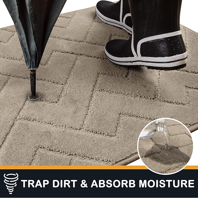 PURRUGS Dirt Trapping Door Mat 24" x 70", Non-Slip Machine Washable Entry Rug - Image 3