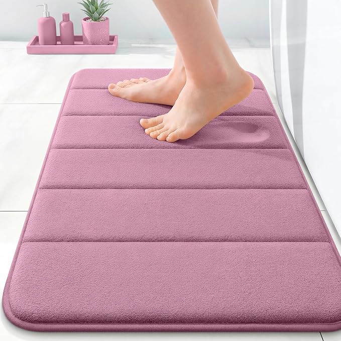 OLANLY Memory Foam Bath Mat 35x16, Super Soft Absorbent Bathroom Rugs, Quick Dry by OLANLY
