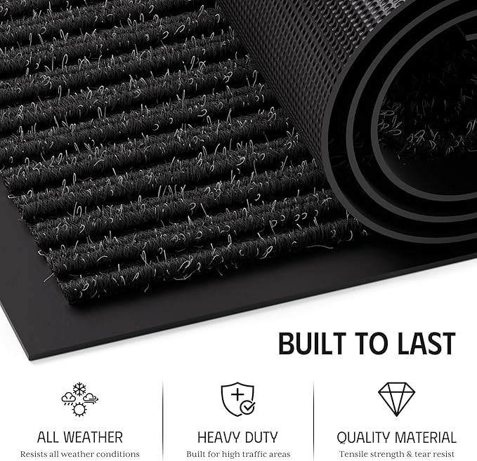 Large Commercial Floor Mat, All-Season Non-Slip Entry Mat, Absorbent & Stain - Image 3