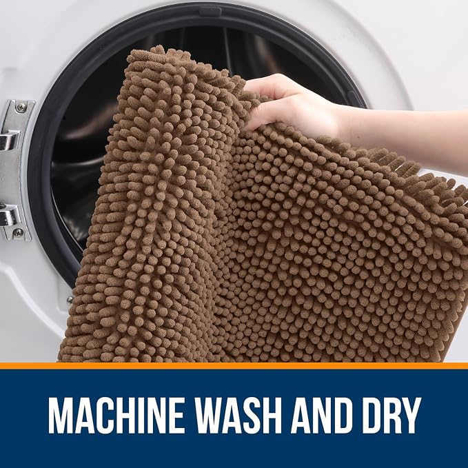 OLANLY Large Bathroom Rugs 44x32, Extra Soft Absorbent Chenille Bath Rugs - Image 5