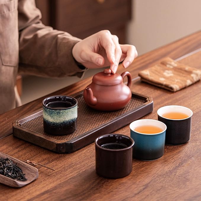 Espresso Cups Set of 2, Ceramic Espresso Cups, Expresso Shots Cups, 2.5oz Tea - Image 4
