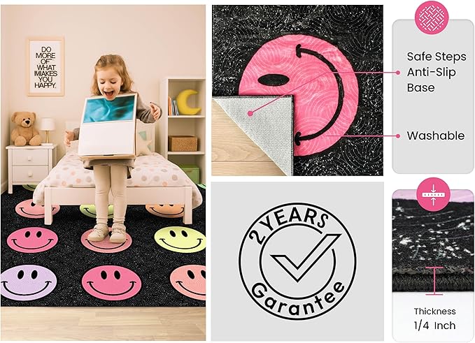 OLEEK Large Classroom Rug Elementary 5x7 - Classroom Rugs for Kids Room - Classroom Carpet Elementary - Kids playroom Rug 5 x 7 - Preschool Rugs for Classroom - Schoolgirl Style Classroom Decor