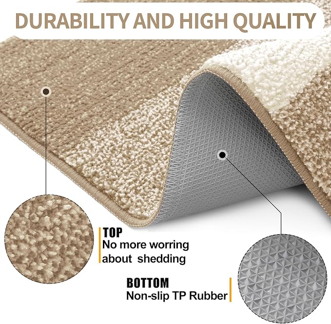 Kitinjoy Indoor Outdoor Door Mat, 44x24 Non-Slip Absorbent Dirt Trapper - Image 3