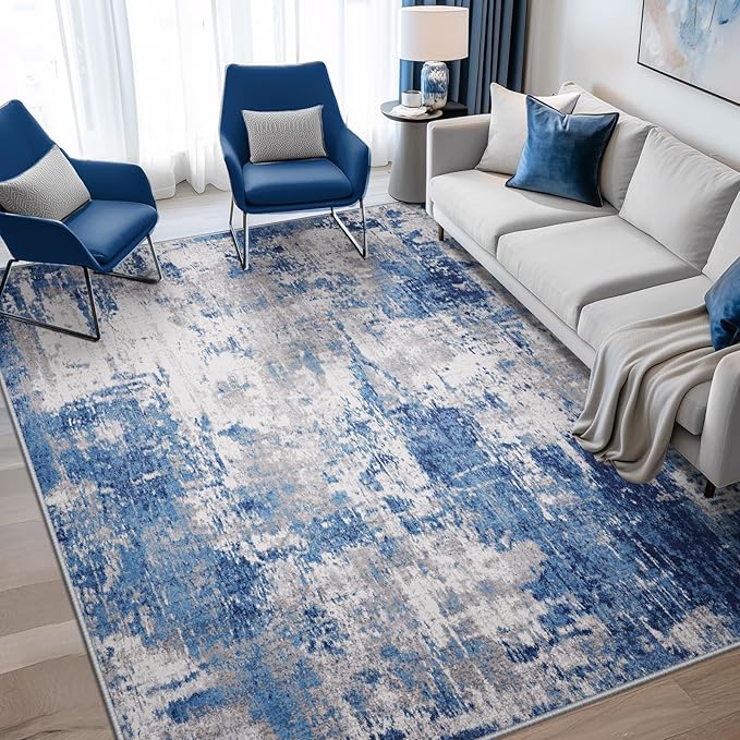 RELEANY Washable Area Rugs 5'x8' Non-Slip Modern Abstract Soft by RELEANY