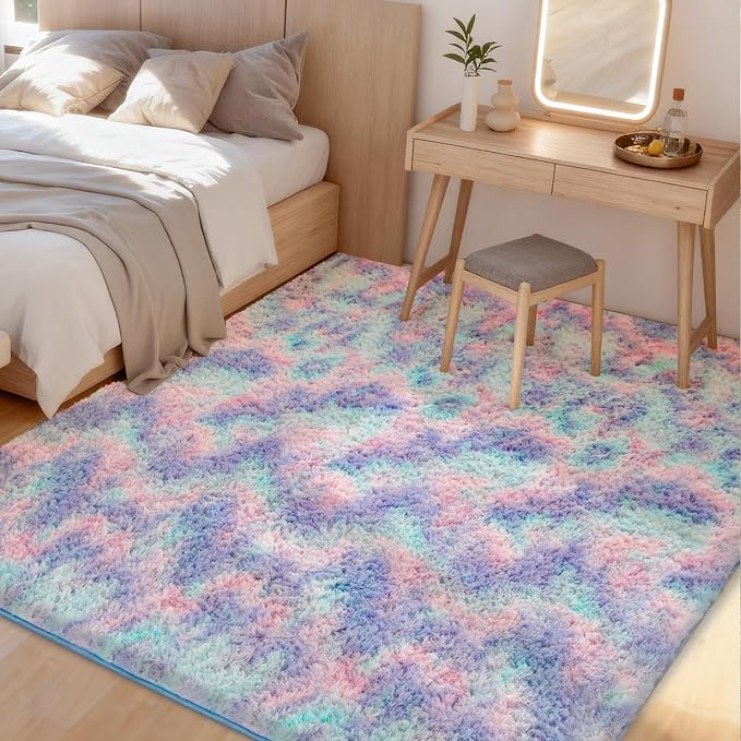 Litanika 8x10 Fluffy Shag Faux Fur Area Rug - Image 2