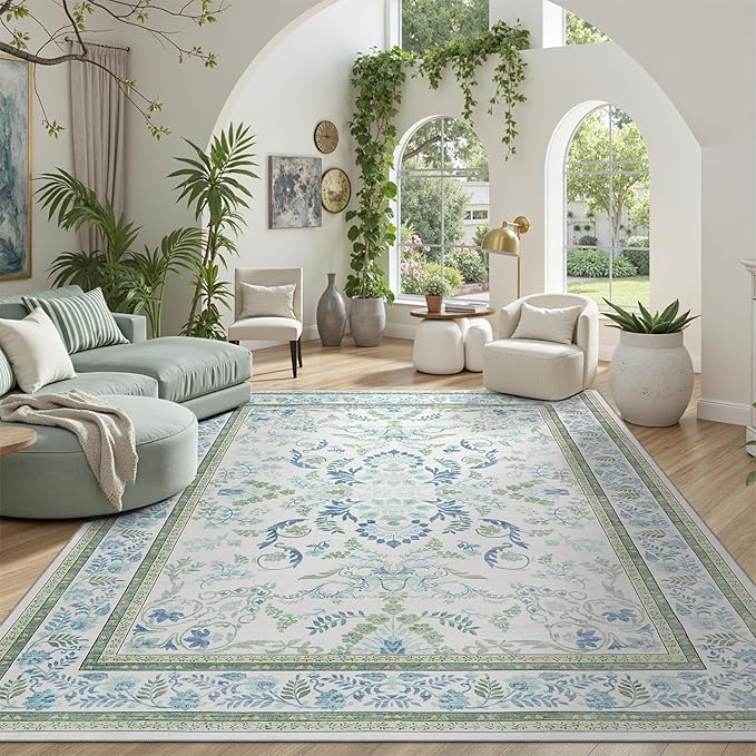 DCX Green 9x12 Rug, Kid & Pet Friendly - Image 3