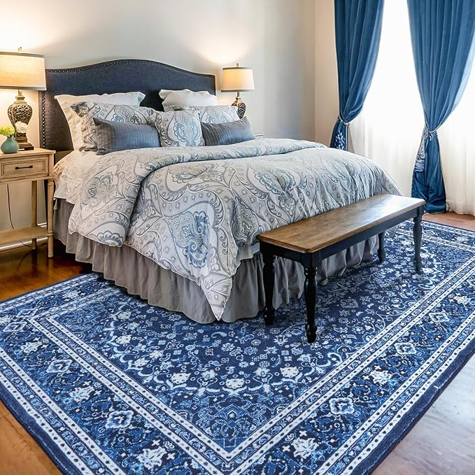 Lessymo 8 x 10 Area Rugs for Living Room- Machine Washable Area Rugs Boho Faux - Image 3
