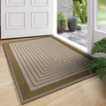 Front Door Mat 31''x47'', Absorbent Dirt Resist Washable Non Slip Low-Profile by QiCaiJia