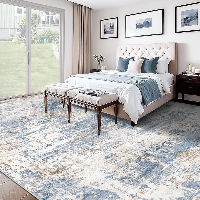 XLUEZ 10x14 Area Rugs for Living Room, Washable Modern Abstract Large Area Rug - Image 4