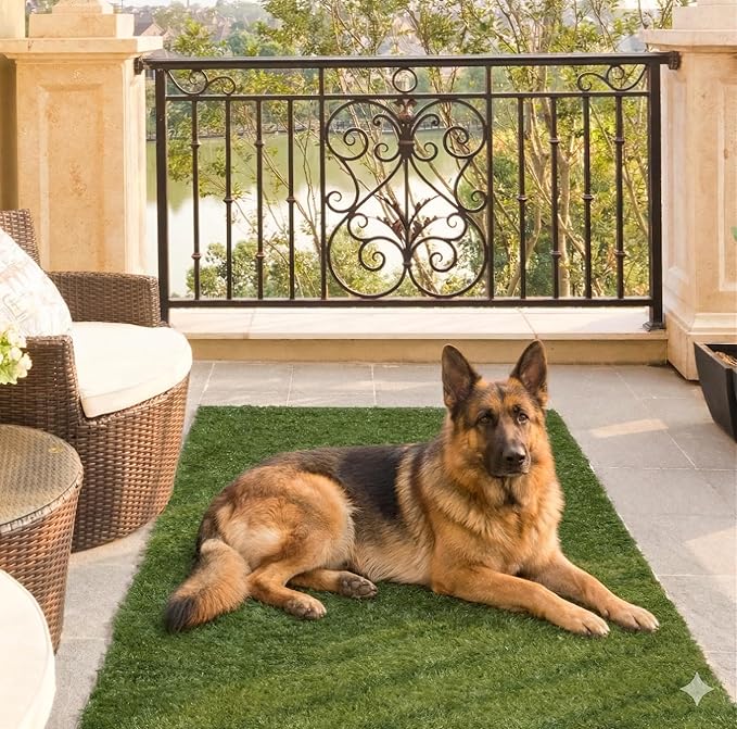 Ottomanson Artificial Turf Mat Natural 31" x 4' | Realistic Grass by Ottomanson