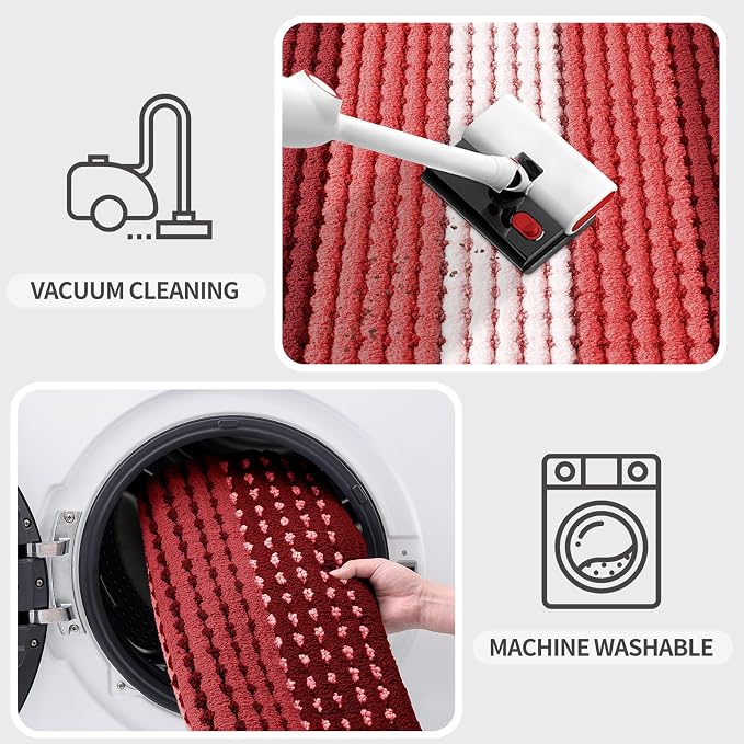 Kitinjoy Indoor Outdoor Door Mat, 30x17 Non-Slip Absorbent Dirt Trapper - Image 5