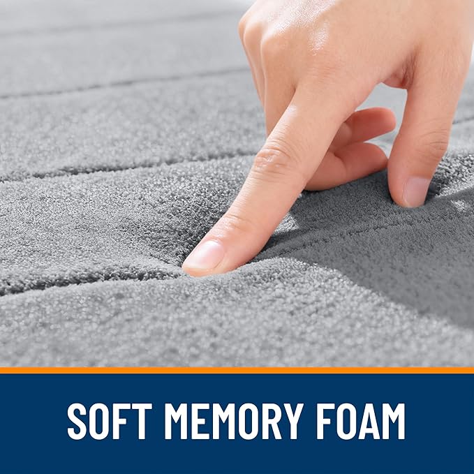 OLANLY Memory Foam Bath Mat 40x24, Super Soft Absorbent Bathroom Rugs, Quick Dry - Image 5