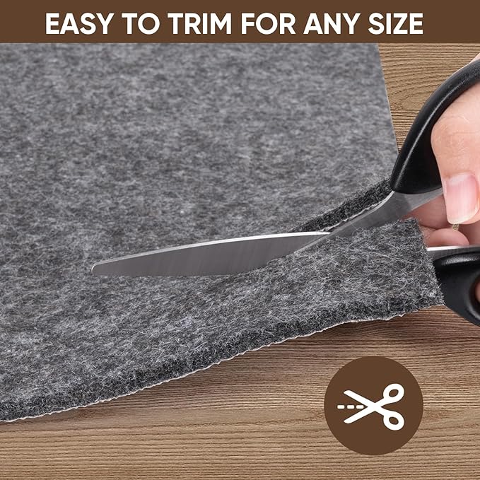 BALEINE Felt Non Slip Rug Pads, Extra Large 1/4" Thick Felt and Rubber Backing - Image 5