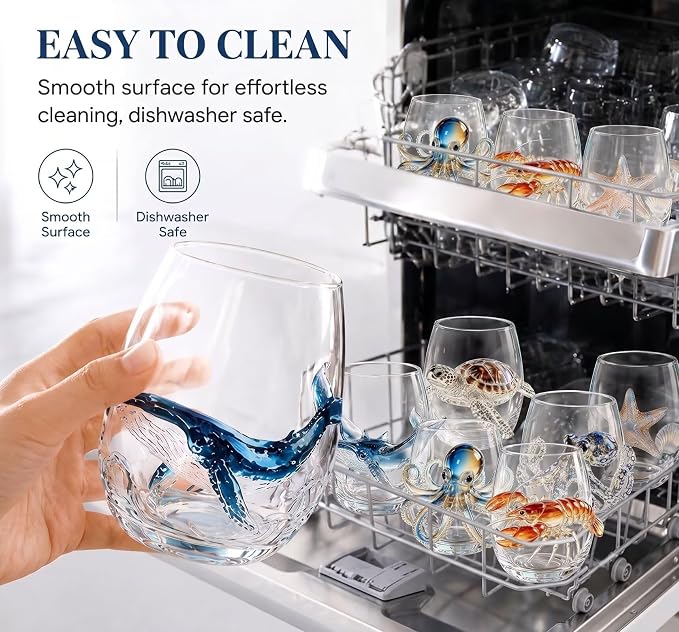 Jumping Dolphin 3D Animal Artisan Glassware, Novelty Bar Tumbler | Handcrafted - Image 8