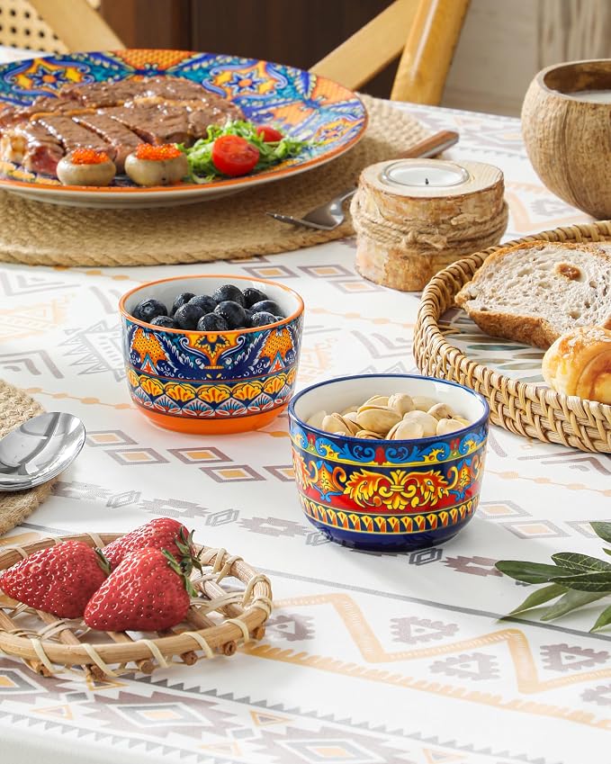 vancasso Ramekins 4 oz Oven Safe, Porcelain Souffle Baking Dishes Set of 6 | - Image 9