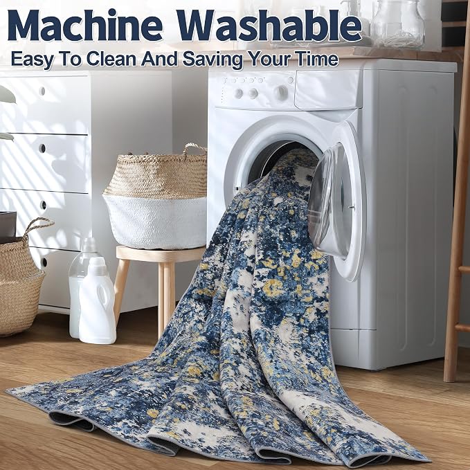 8x10 Area Rug for Living Room Bedroom: Large Washable Rug - Image 6