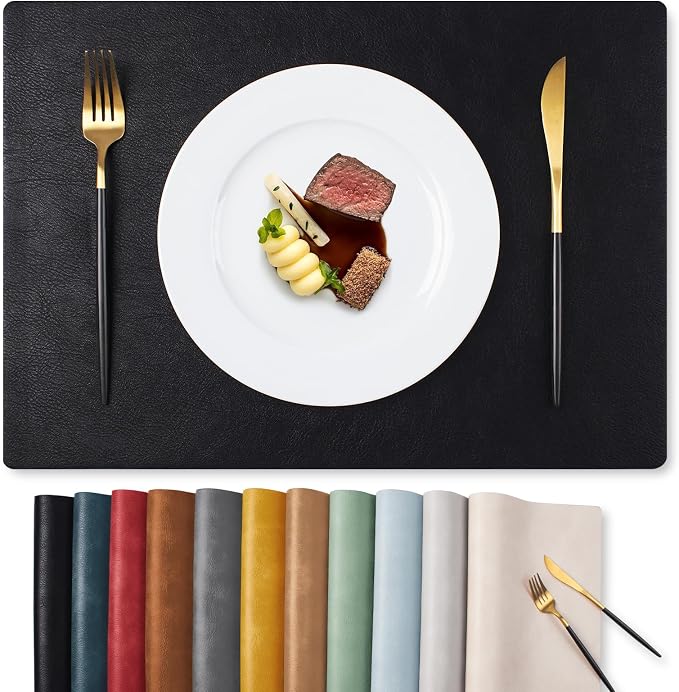 MOSAYT Vinyl Placemats Set of 12-12 X 17 Inch by MOSAYT